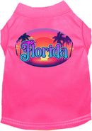 Pet Dog & Cat Screen Printed Shirt for Small to Medium Pets (Sizes XS-XL), "Florida Classic Beach"