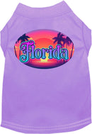 Pet Dog & Cat Screen Printed Shirt for Medium to Large Pets (Sizes 2XL-6XL), "Florida Classic Beach"