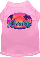 Pet Dog & Cat Screen Printed Shirt for Small to Medium Pets (Sizes XS-XL), "Mississippi Classic Beach"