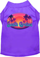 Pet Dog & Cat Screen Printed Shirt for Small to Medium Pets (Sizes XS-XL), "South Carolina Classic Beach"