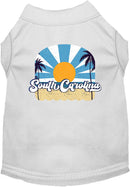 Pet Dog & Cat Screen Printed Shirt for Small to Medium Pets (Sizes XS-XL), "South Carolina Coast"