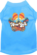 Pet Dog & Cat Screen Printed Shirt for Small to Medium Pets (Sizes XS-XL), "New York Groovy Summit"