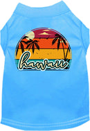 Pet Dog & Cat Screen Printed Shirt for Medium to Large Pets (Sizes 2XL-6XL), "Hawaii Retro Beach Sunset"