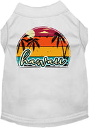 Pet Dog & Cat Screen Printed Shirt for Small to Medium Pets (Sizes XS-XL), "Hawaii Retro Beach Sunset"