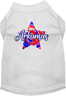 Pet Dog & Cat Screen Printed Shirt for Small to Medium Pets (Sizes XS-XL), "Arkansas Patriotic Tie Dye"