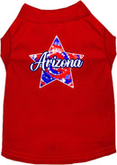 Pet Dog & Cat Screen Printed Shirt for Small to Medium Pets (Sizes XS-XL), "Arizona Patriotic Tie Dye"