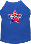 Pet Dog & Cat Screen Printed Shirt for Medium to Large Pets (Sizes 2XL-6XL), "Arizona Patriotic Tie Dye"