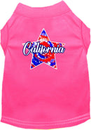 Pet Dog & Cat Screen Printed Shirt for Medium to Large Pets (Sizes 2XL-6XL), "California Patriotic Tie Dye"