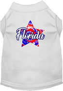 Pet Dog & Cat Screen Printed Shirt for Small to Medium Pets (Sizes XS-XL), "Florida Patriotic Tie Dye"