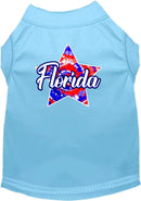 Pet Dog & Cat Screen Printed Shirt for Small to Medium Pets (Sizes XS-XL), "Florida Patriotic Tie Dye"