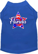 Pet Dog & Cat Screen Printed Shirt for Small to Medium Pets (Sizes XS-XL), "Florida Patriotic Tie Dye"