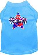 Pet Dog & Cat Screen Printed Shirt for Medium to Large Pets (Sizes 2XL-6XL), "Kentucky Patriotic Tie Dye"