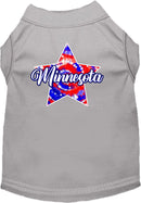 Pet Dog & Cat Screen Printed Shirt for Small to Medium Pets (Sizes XS-XL), "Minnesota Patriotic Tie Dye"