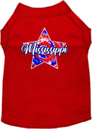 Pet Dog & Cat Screen Printed Shirt for Medium to Large Pets (Sizes 2XL-6XL), "Mississippi Patriotic Tie Dye"