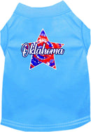 Pet Dog & Cat Screen Printed Shirt for Medium to Large Pets (Sizes 2XL-6XL), "Oklahoma Patriotic Tie Dye"