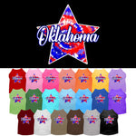 Pet Dog & Cat Screen Printed Shirt for Medium to Large Pets (Sizes 2XL-6XL), "Oklahoma Patriotic Tie Dye"