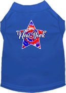 Pet Dog & Cat Screen Printed Shirt for Small to Medium Pets (Sizes XS-XL), "New York Patriotic Tie Dye"