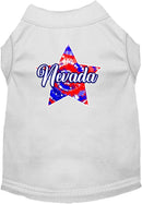 Pet Dog & Cat Screen Printed Shirt for Small to Medium Pets (Sizes XS-XL), "Nevada Patriotic Tie Dye"