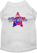 Pet Dog & Cat Screen Printed Shirt for Medium to Large Pets (Sizes 2XL-6XL), "New Mexico Patriotic Tie Dye"