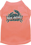 Pet Dog & Cat Screen Printed Shirt for Small to Medium Pets (Sizes XS-XL), "New Jersey Retro Crabs"