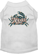 Pet Dog & Cat Screen Printed Shirt for Medium to Large Pets (Sizes 2XL-6XL), "Texas Retro Crabs"