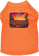 Pet Dog & Cat Screen Printed Shirt for Small to Medium Pets (Sizes XS-XL), "Arizona Neon Desert"