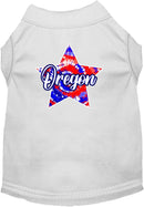 Pet Dog & Cat Screen Printed Shirt for Medium to Large Pets (Sizes 2XL-6XL), "Oregon Patriotic Tie Dye"