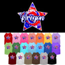 Pet Dog & Cat Screen Printed Shirt for Medium to Large Pets (Sizes 2XL-6XL), "Oregon Patriotic Tie Dye"