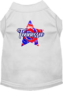 Pet Dog & Cat Screen Printed Shirt for Small to Medium Pets (Sizes XS-XL), "Tennessee Patriotic Tie Dye"