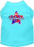 Pet Dog & Cat Screen Printed Shirt for Small to Medium Pets (Sizes XS-XL), "Washington Patriotic Tie Dye"