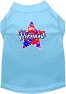 Pet Dog & Cat Screen Printed Shirt for Medium to Large Pets (Sizes 2XL-6XL), "Vermont Patriotic Tie Dye"