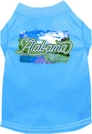 Pet Dog & Cat Screen Printed Shirt for Small to Medium Pets (Sizes XS-XL), "Alabama Summer"