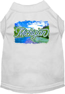 Pet Dog & Cat Screen Printed Shirt for Medium to Large Pets (Sizes 2XL-6XL), "Michigan Summer"