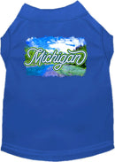 Pet Dog & Cat Screen Printed Shirt for Medium to Large Pets (Sizes 2XL-6XL), "Michigan Summer"