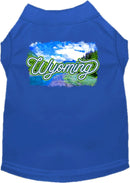 Pet Dog & Cat Screen Printed Shirt for Small to Medium Pets (Sizes XS-XL), "Wyoming Summer"