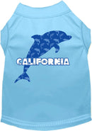 Pet Dog & Cat Screen Printed Shirt for Medium to Large Pets (Sizes 2XL-6XL), "California Blue Dolphins"