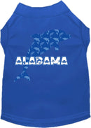 Pet Dog & Cat Screen Printed Shirt for Small to Medium Pets (Sizes XS-XL), "Alabama Blue Dolphins"