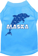 Pet Dog & Cat Screen Printed Shirt for Small to Medium Pets (Sizes XS-XL), "Alaska Blue Dolphins"