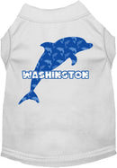 Pet Dog & Cat Screen Printed Shirt for Medium to Large Pets (Sizes 2XL-6XL), "Washington Blue Dolphins"