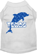 Pet Dog & Cat Screen Printed Shirt for Small to Medium Pets (Sizes XS-XL), "Texas Blue Dolphins"