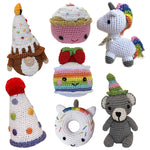 Knit Knacks Organic Cotton Pet & Dog Toys, "Happy Birthday"