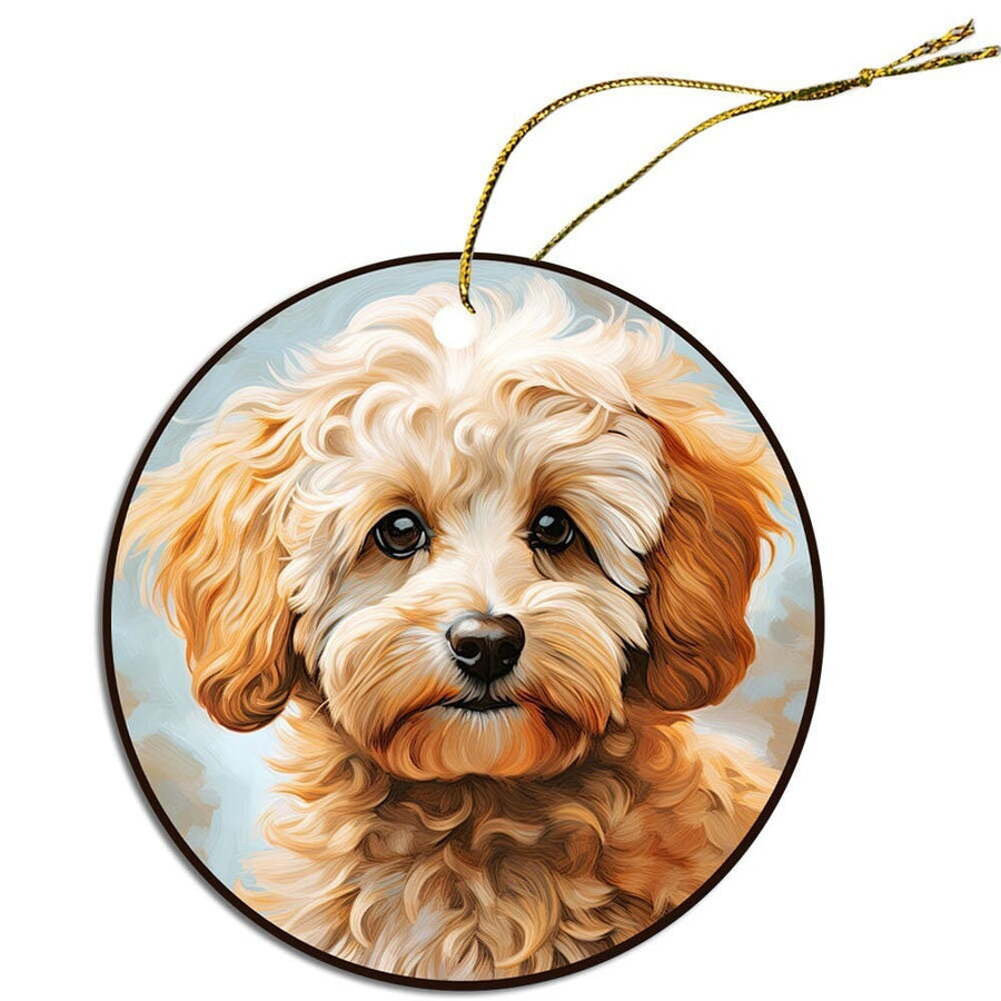 Dog Breed Specific Round Christmas Ornament, 