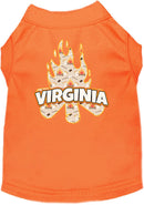 Pet Dog & Cat Screen Printed Shirt for Medium to Large Pets (Sizes 2XL-6XL), "Virginia Around The Campfire"