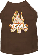 Pet Dog & Cat Screen Printed Shirt for Medium to Large Pets (Sizes 2XL-6XL), "Texas Around The Campfire"