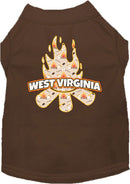 Pet Dog & Cat Screen Printed Shirt for Medium to Large Pets (Sizes 2XL-6XL), "West Virginia Around The Campfire"