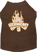 Pet Dog & Cat Screen Printed Shirt for Small to Medium Pets (Sizes XS-XL), "Vermont Around The Campfire"