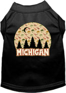 Pet Dog & Cat Screen Printed Shirt for Medium to Large Pets (Sizes 2XL-6XL), "Michigan Under The Stars"