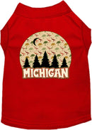 Pet Dog & Cat Screen Printed Shirt for Small to Medium Pets (Sizes XS-XL), "Michigan Under The Stars"