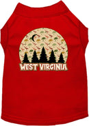 Pet Dog & Cat Screen Printed Shirt for Small to Medium Pets (Sizes XS-XL), "West Virginia Under The Stars"