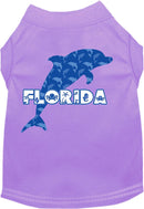 Pet Dog & Cat Screen Printed Shirt for Small to Medium Pets (Sizes XS-XL), "Florida Blue Dolphins"